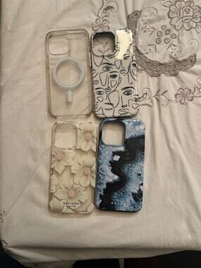 Four (4) Preloved iPhone 13 Pro Max Fashion Phone Cases